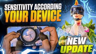 SENSITIVITY ACCORDING YOUR DEVICE ⁉️ | BGMI NEW UPDATE BEST SENSITIVITY | BGMI NEW SENSITIVITY 