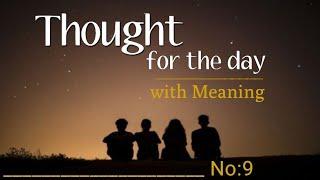 Thought for the Day with Meaning in English | Daily Thought | Daily Quotes | Good thoughts | No:9 |