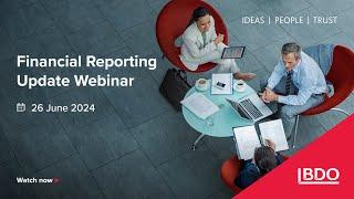 Financial Reporting Webinar | June 2024