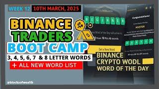 4 6 & 8 Letter Word + All Words List | Binance Traders Boot Camp Theme |   Binance Crypto WODL