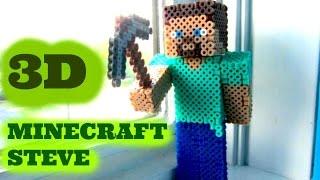 3D Perler Bead Minecraft Steve Figure (FULL TUTORIAL)