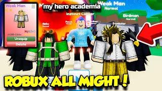 I Spent ROBUX To Get The RAREST ALL MIGHT FIGHTER In Anime Clicker Simulator!! (Roblox)