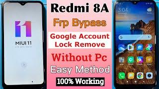 Redmi 8A,8ADual Frp Bypass | Without Pc | Redmi 8A MIUI 11 Frp Bypass