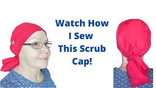 Sewing Video - a Scrub Cap with a Ponytail Pouch @ScrubCapsFromLarissaFontenot