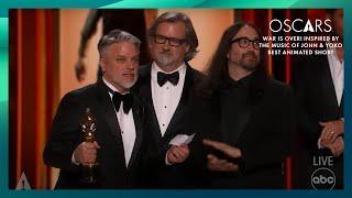 'War Is Over! Inspired By The Music Of John & Yoko' Wins Best Animated Short | 96th Oscars (2024)