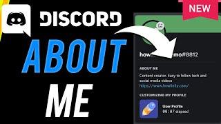 How To Add About Me On Discord - New Discord Bio