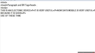 Use of Paragraph and Line Break Tag in HTML