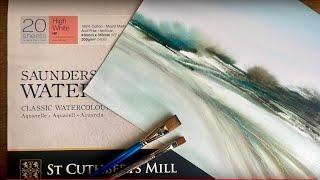 Expressive ABSTRACT Watercolor Landscape Painting, Loose Watercolor Demo Saunders Waterford Review