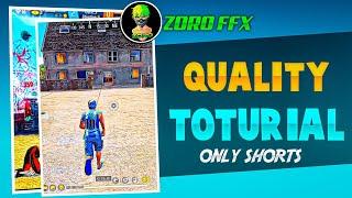 How To Increase Free fire Short Video Quality like @zoro_ffx / edting secret revealed 