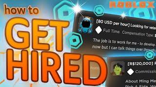 How to GET HIRED on Roblox (Earn ROBUX fast!)