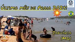 Rio São Francisco em Januária(MG): "Domingão na Praia". - P 1118.