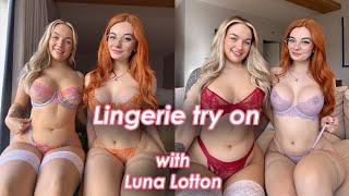 See through lingerie try on with Luna Lotton