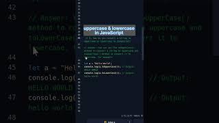 Convert a string to uppercase or lowercase in JavaScript. #shorts #javascript