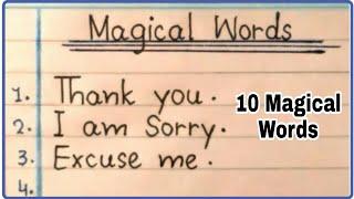 10 Best Magical Words in English I 10 Magic Words in English I Good Manners I Sorry, Please, etc.