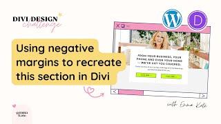 Using negative margins to recreate overlapping sections in Divi