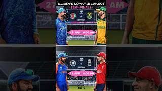 Semi-Finals Full Schedule | T20 World Cup 2024 | ICC MEN”S T20 WORLD CUP 2024 Fixture