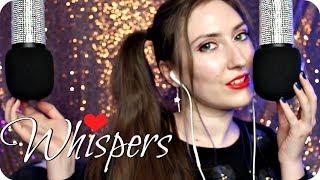 ASMR Ear to Ear Whispering & Microphone Scratching Deep in Your Ears for Sleep & Relaxation  