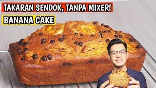 RESEP BANANA CAKE 2 telur, bolu pisang tanpa sp, lembut dan enak Jerry masterchef