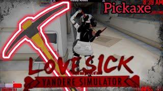 Killing Every Students with Pickaxe - Love Sick Mode - New Weapon  - Yandere Simulator 202X Mode