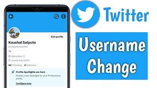 how to change twitter username