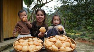 How to make giant donuts with your children on a rainy day to sell at the market