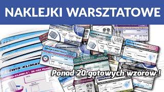 Naklejki warsztatowe, druk naklejek na serwisów i warsztatów  - #druknaklejek #naklejki #drukarnia