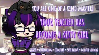 (ASMR roleplay) your teacher is a kitty girl (kisses)(whispering)(comfort)(spit paint)(mouth sounds)