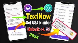 TextNow & textplus Sign up Get USA WhatsApp number 2024
