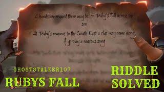 Sea Of Thieves Ruby's Fall Riddle Solved!!