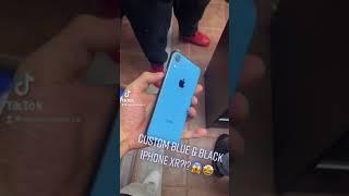 CUSTOM BLUE & BLACK iPhone XR ?!? 