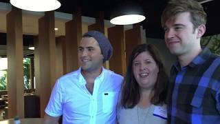 Meeting with Chandler Massey and Freddie Smith at the NBC Studios Commissary in Burbank