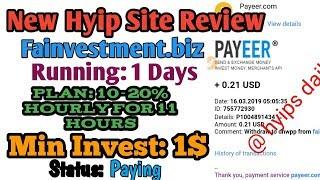 Legit Hyip site: #fainvestment.biz Day 1 Review. Status: Paying. Min: 1$ Hyips daily