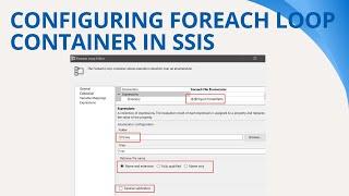 133 Explaining Foreach loop container options in detail in ssis