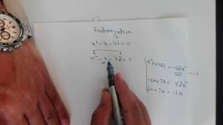 Quadratic equation... factorization method part 1 (hindi/urdu)