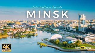 Minsk, Belarus  in 4K Video by Drone ULTRA HD - Flying over Minsk, Belarus