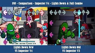 FNF - Comparison - Impostor V4 - Lights Down - New VS Old & Full Combo