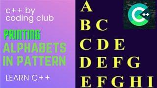 printing alphabet pattern | python program | shorts