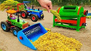 Top diy tractor making mini Rice Harvester Machine | diy Planting & Harvesting Rice Fields | HP Mini