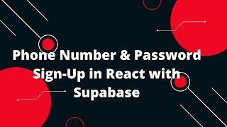  Seamless OTP Authentication with Supabase & Twilio in React! 