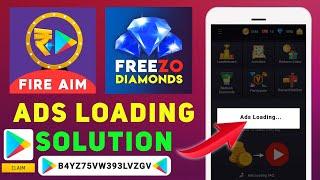 Fire Aim & Freezo Diamonds App Ads Loading Solution, Free Redeem Code App, Free Redeem Code Today