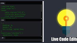 Build Live Code Editor like Codepen, W3schools in JavaScript