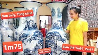 Lục bình phong thủy cho ban thờ dài 1m75, 1m97, 2m17 |Lục bình Gốm Bát Tràng Hoàng Phát