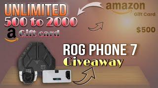 free amazon gift card //  Rog phone 7 ultimate giveaway