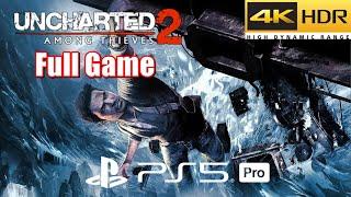 Uncharted 2 Among Thieves Remastered PS5 Pro | Full Game Walkthrough in 4K HDR 60FPS (Must Play #15)