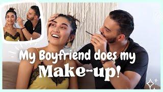 MY BF DOES MY MAKEUP FOR THE FIRST TIME