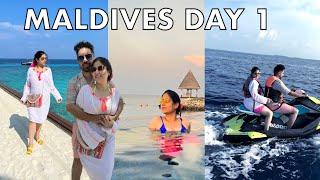 MALDIVES DAY 1, WORE A BIKINI, MOST LUXURIOUS STAY UP TILL NOW | NISHI ATHWANI