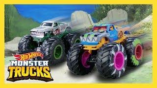 Monster Trucks против Огромных Валунов! | Monster Trucks | @HotWheelsRussia 3+