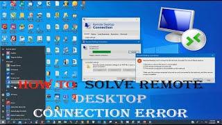 How to solve remote desktop connection error