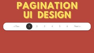 How to Create Pagination UI Design Using (html/css/jquery)