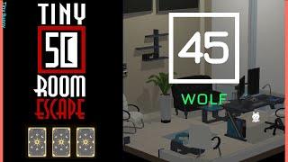 50 Tiny Room Escape 45 Wolf Walkthrough (3 Cards)